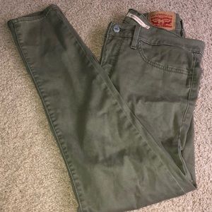 Navy Green Levi Jeans